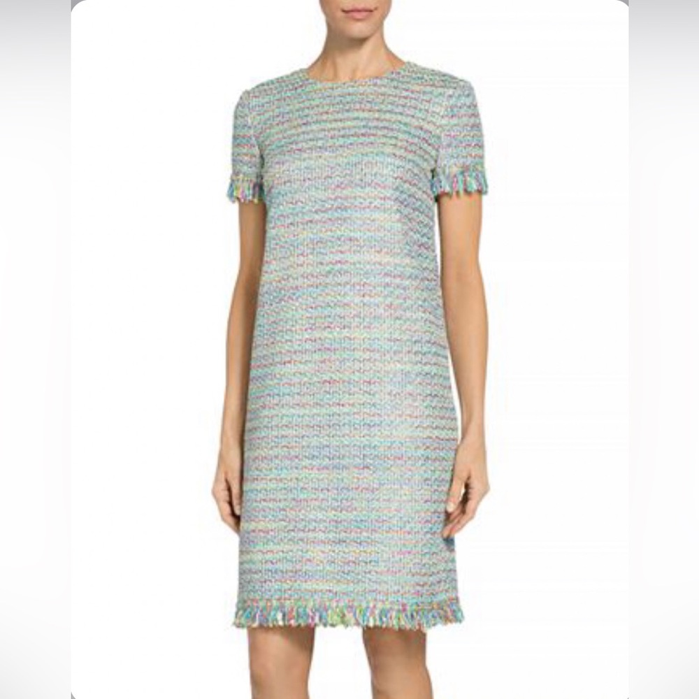 NWOT St. John Party Confetti Knit Short Sleeve Dress